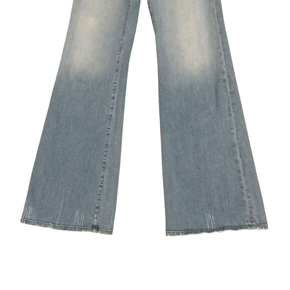 Nili Lotan Jeans Womens 29x32 Blue Celia Flare Leg Made in USA Distressed Denim - Picture 12 of 12